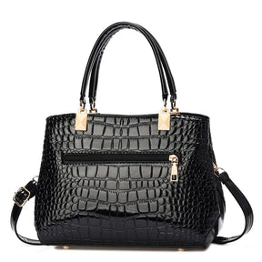 Bolsa Feminina Luxuosa com Padrão Crocodilo